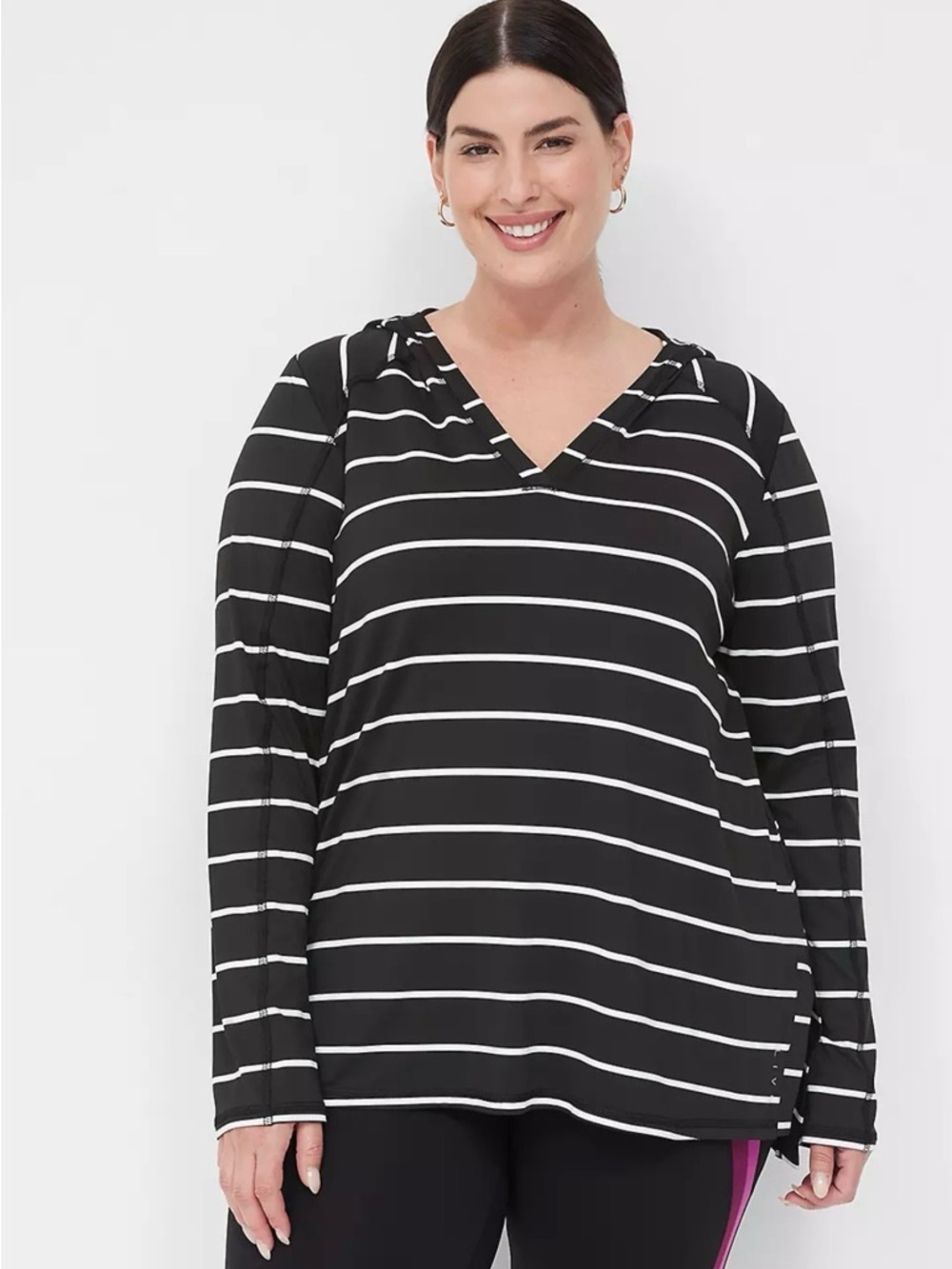 Lane Bryant Black and White LIVI Tee